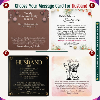 "To My Precious Husband" –  Accessories With Personalized Message Card