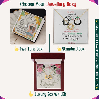 "To My Precious Bestie" – You’re One in a Million, Necklace With Personalized Message Card