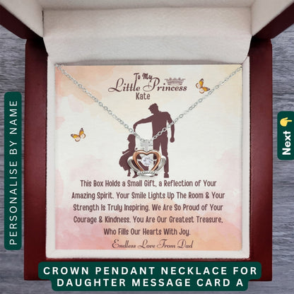 "To my Daughter, Daughter In Law, GrandDaughter" - You Are Strong, Smart, and Loved Beyond Words, Necklace With Personalized Message Card.