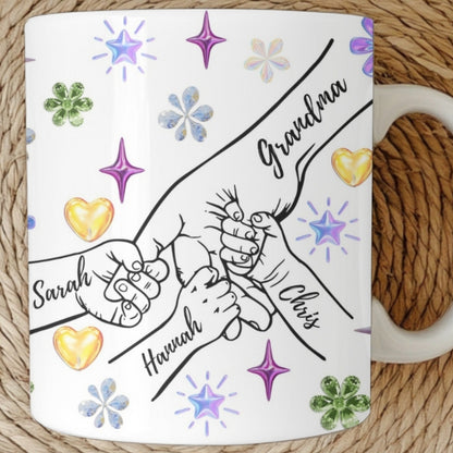 Grandma Mug, Personalized Grandma Cup, Custom Grandma Gifts from Grandkids Names Grandchildren, Grandmother Birthday Mothers Day Gift