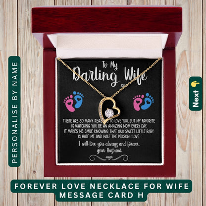 "To My Beloved Wife" – With Endless Love, Necklace With Personalized Message Card