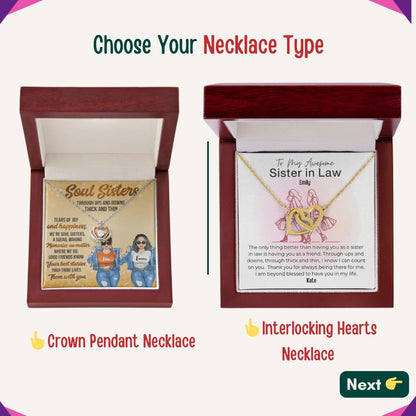 To My Incredible Sister" – Thank You for Always Being There, Necklace With Message Card