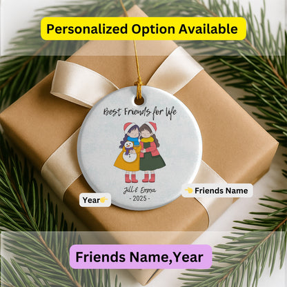 Friend Ornament, Personalized Friend Gift Ornament, Friend Christmas Ornament, Best Friends Ornament Gift, Custom Friend Gift Ornament 2025