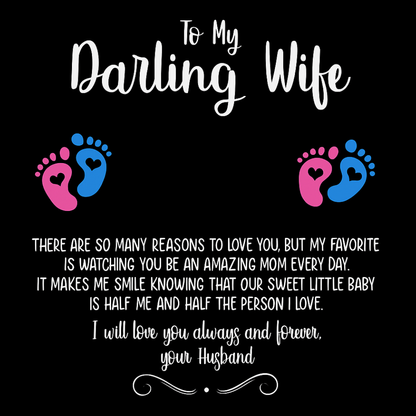 Best Gift For Wife. Baby Feet Heart Necklace