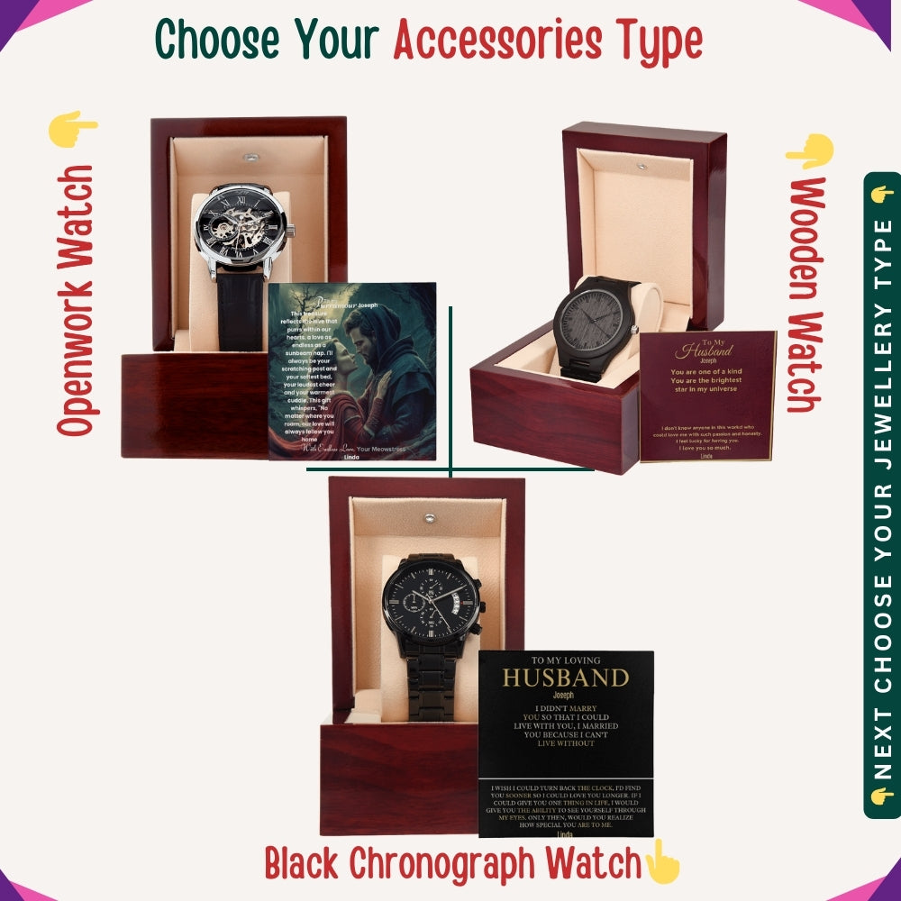 "To My Precious Husband" –  Accessories With Personalized Message Card