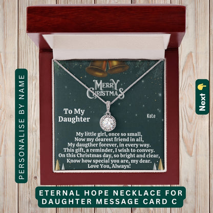 "To my Daughter,GrandDaughter,Daughter In Law" - You Are My Heart and My Happiness, Necklace With Personalized Message Cards.