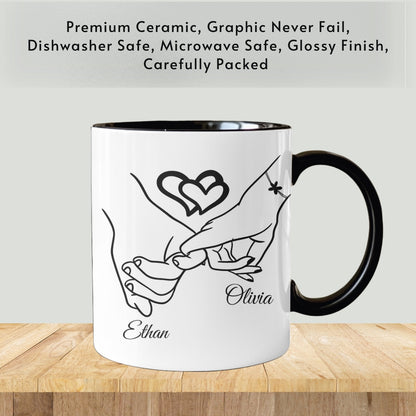 Personalized Couple Mugs Anniversary Gift, Anniversary Mr and Mrs Mugs, Personalized photo mug for couple ,Engagement gifts for couple.