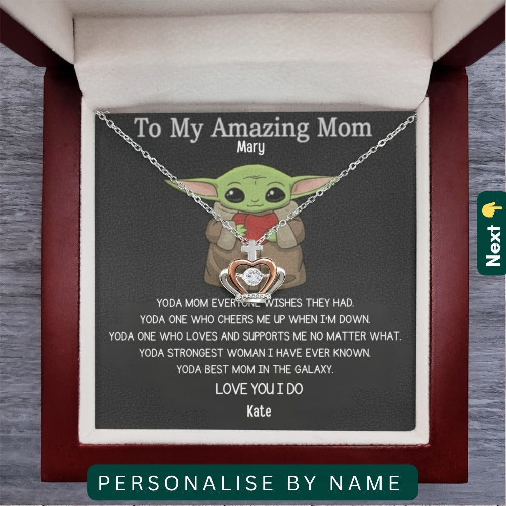 "To My Dearest Mom" – You Are My Everything, Necklace With Personalized Message Card