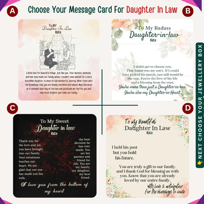 "To my Daughter, GrandDaughter, Daughter In Law" - You’ll Always Be My Greatest Blessing, Necklace With Personalized Message Card