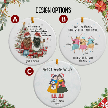 Friend Ornament, Personalized Friend Gift Ornament, Friend Christmas Ornament, Best Friends Ornament Gift, Custom Friend Gift Ornament 2025