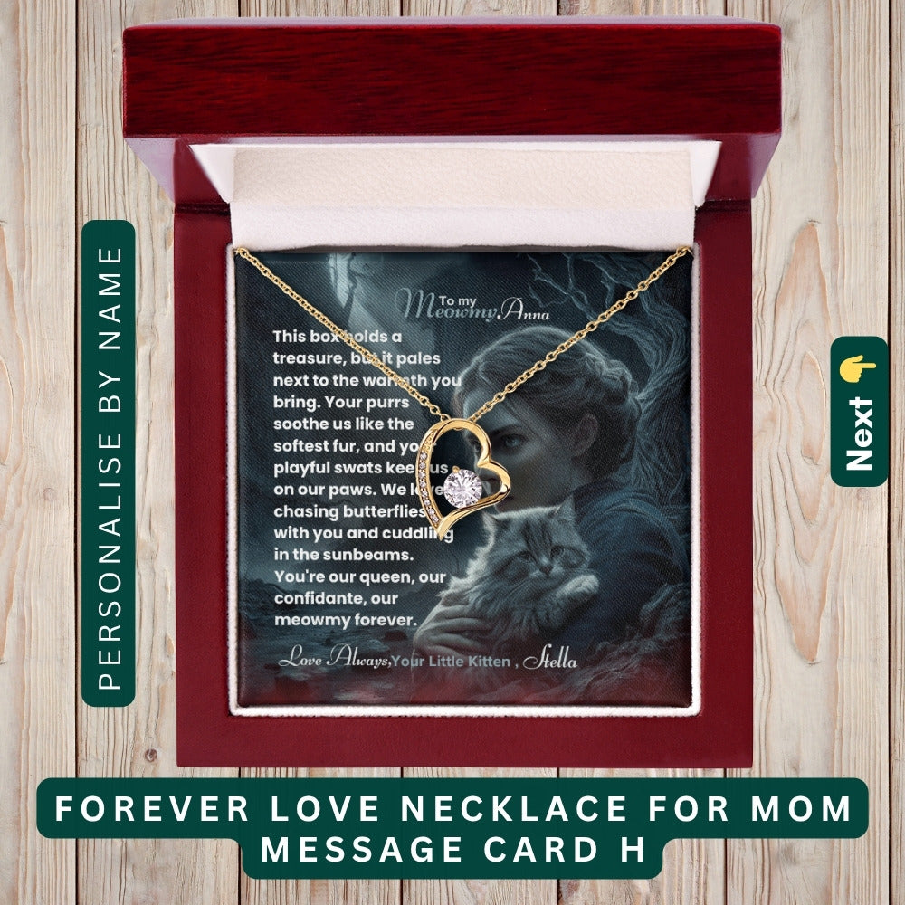 "To My Dearest Mom" – You Are My Everything, Necklace With Personalized Message Card