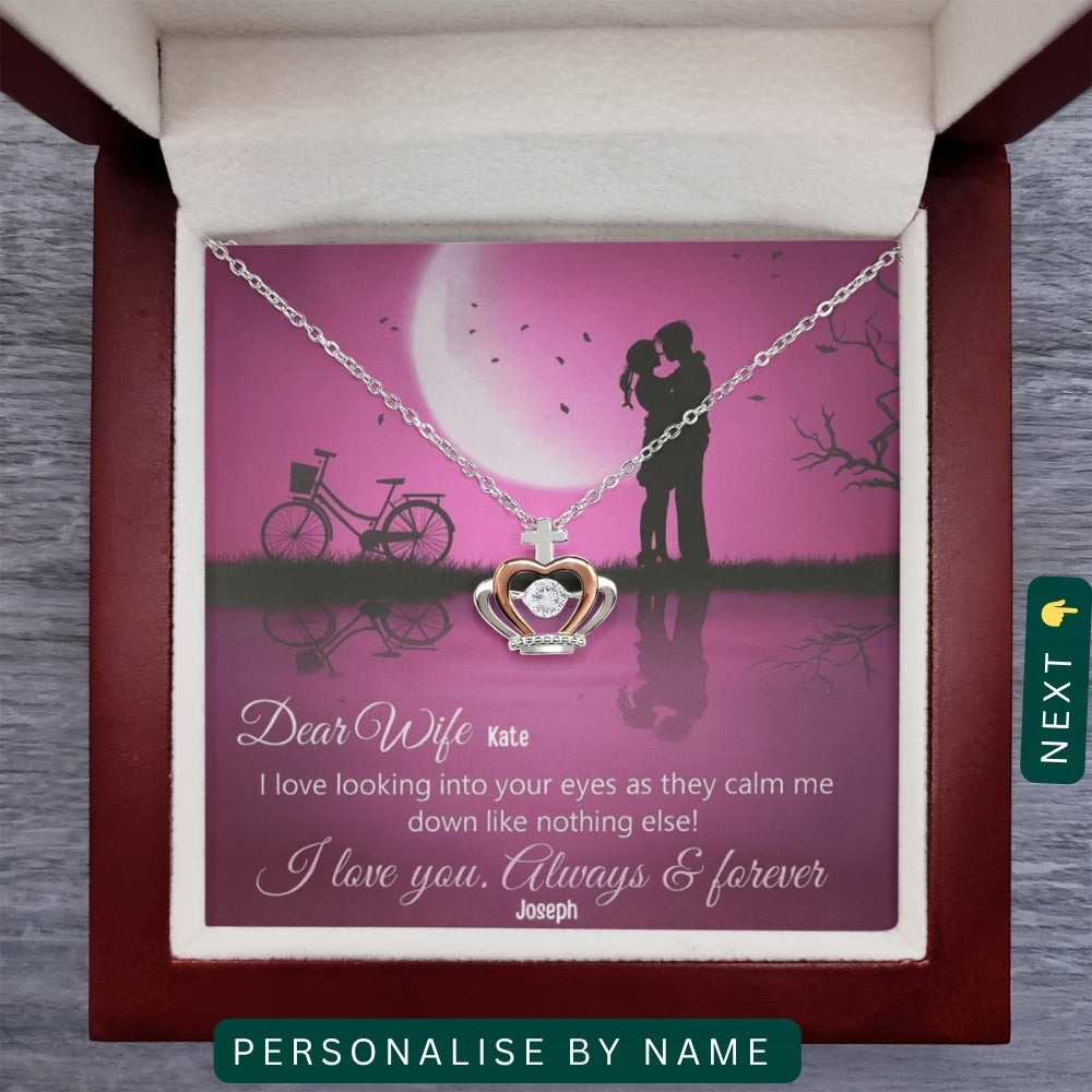 "To My Beloved Wife" – With Endless Love, Necklace With Personalized Message Card