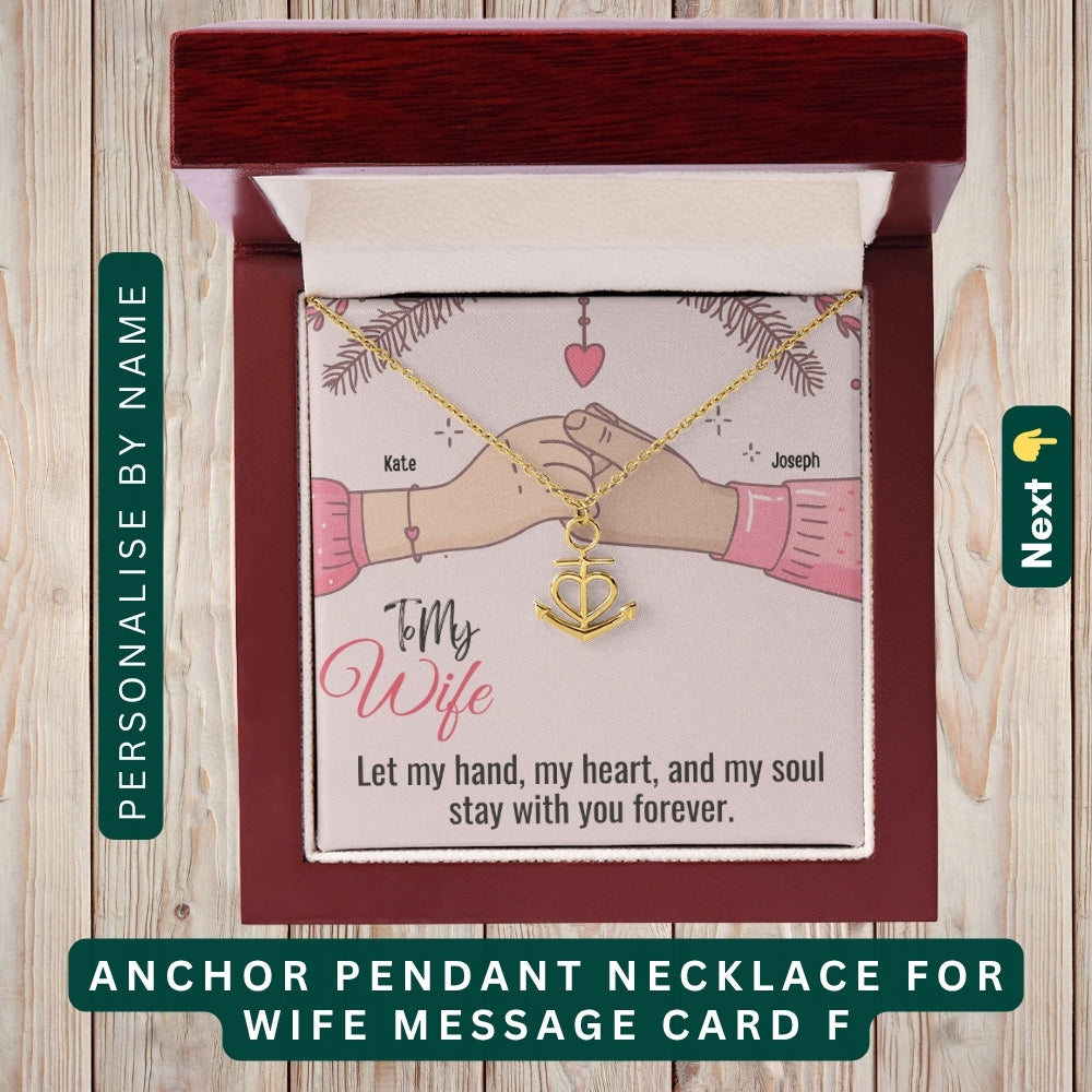 "To My Dearest Wife" – You Are My Everything, Necklace With Personalized Message Card