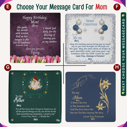 "To My Beloved Mom" – With Endless Love, Necklace With Personalized Message Card