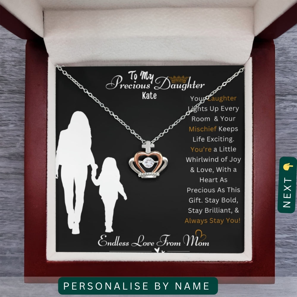 "To my Daughter,GrandDaughter,Daughter In Law" - You Are My Heart and My Happiness, Necklace With Personalized Message Cards.