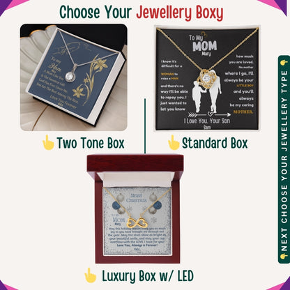 "To My Dearest Mom" – You Are My Everything, Necklace With Personalized Message Card