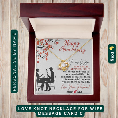 "To My Dearest Wife" – You Are My Everything, Necklace With Personalized Message Card