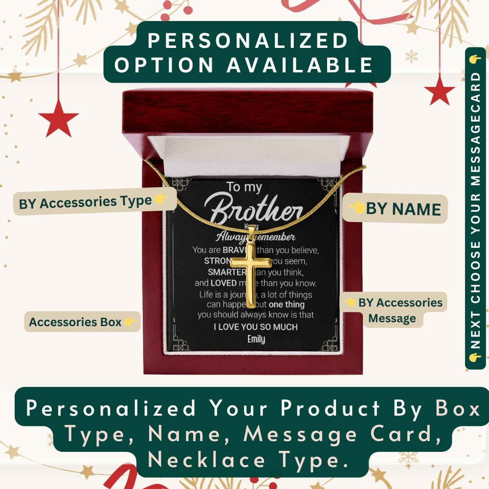 To My Protective Brother" – Thank You for Always Having My Back, Accessories With Personalized Message Card