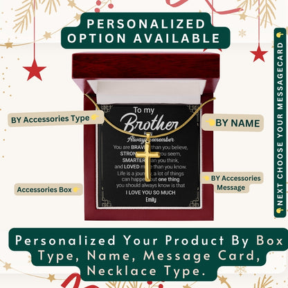 To My Protective Brother" – Thank You for Always Having My Back, Accessories With Personalized Message Card