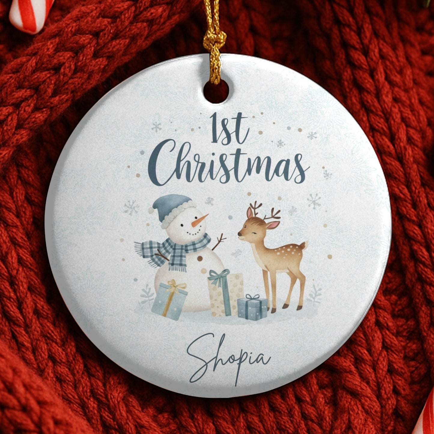 Baby First Christmas Ornament 2025, Personalized First Christmas Ornament, Baby's 1st Christmas Keepsake, Custom Baby Xmas Ornament 2025