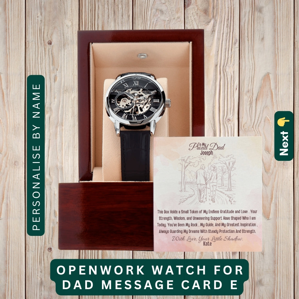 To My Incredible Dad" – You Mean the World to Me, Necklace With Personalized Message Card