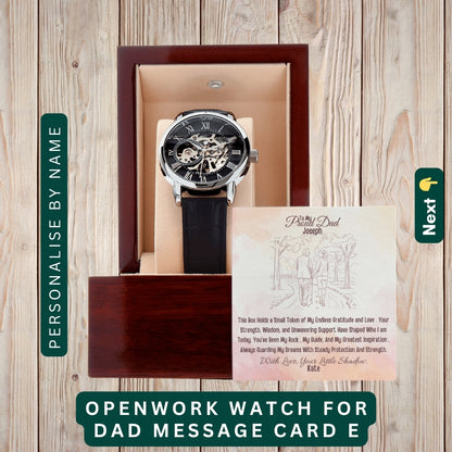 To My Incredible Dad" – You Mean the World to Me, Necklace With Personalized Message Card