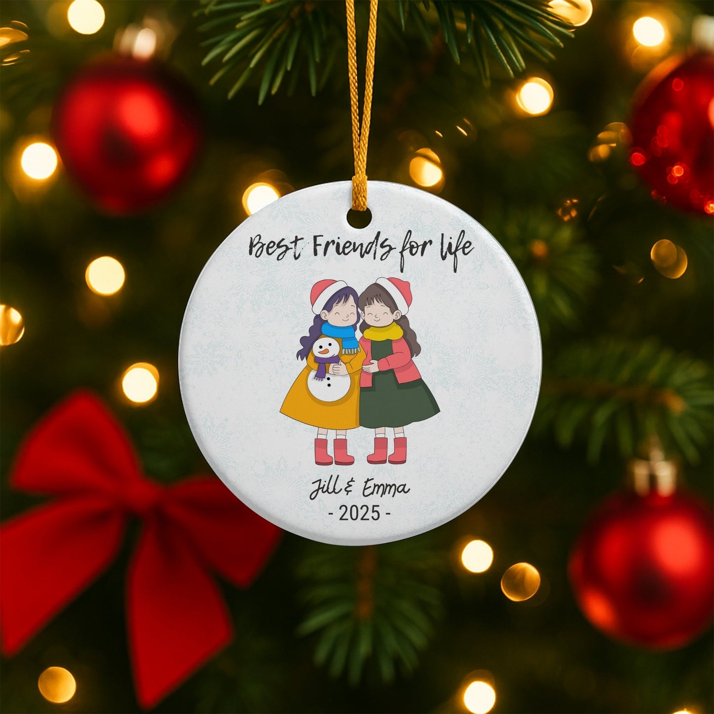 Friend Ornament, Personalized Friend Gift Ornament, Friend Christmas Ornament, Best Friends Ornament Gift, Custom Friend Gift Ornament 2025