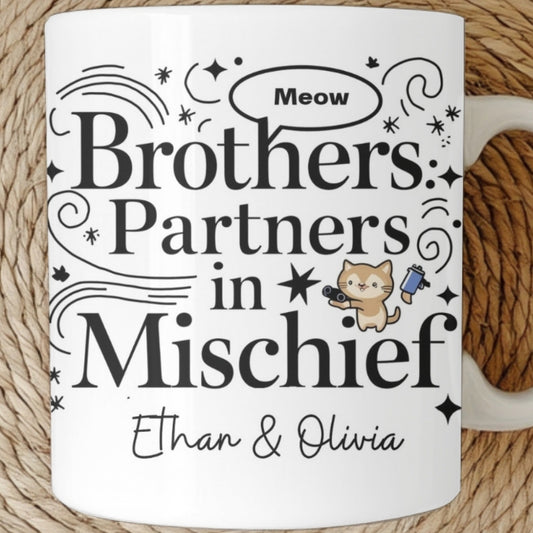 Customized mug for brother, Custom brother gifts, personalized brother birthday gift, funny brother birthday mug, funny siblings gift