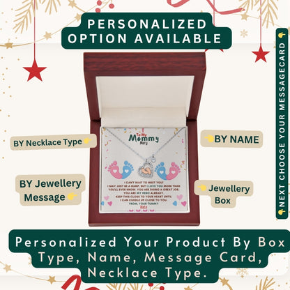 "To My Beloved Mom" – With Endless Love, Necklace With Personalized Message Card