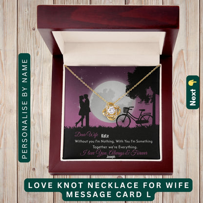 "To My Dearest Wife" – You Are My Everything, Necklace With Personalized Message Card