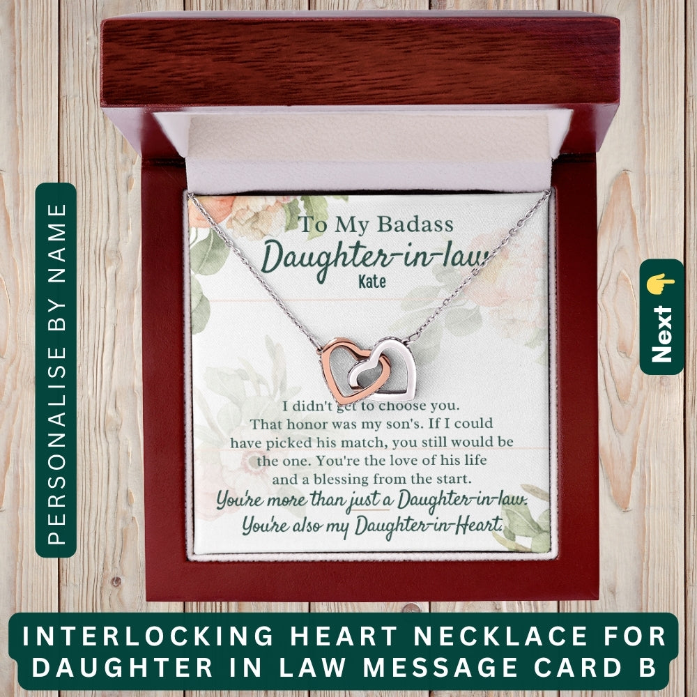 "To my Daughter, GrandDaughter, Daughter In Law" - You’ll Always Be My Greatest Blessing, Necklace With Personalized Message Card