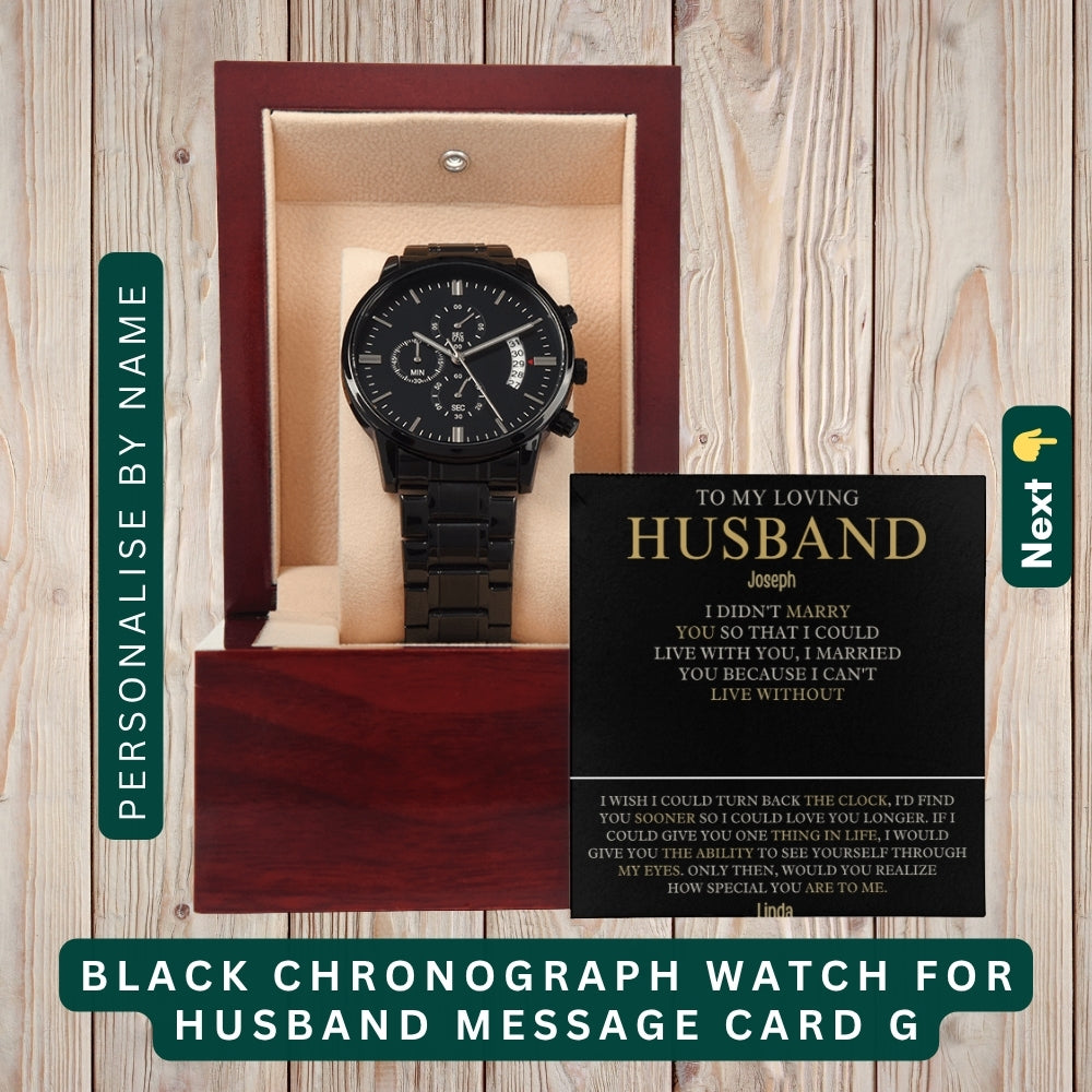 "To My Precious Husband" –  Accessories With Personalized Message Card