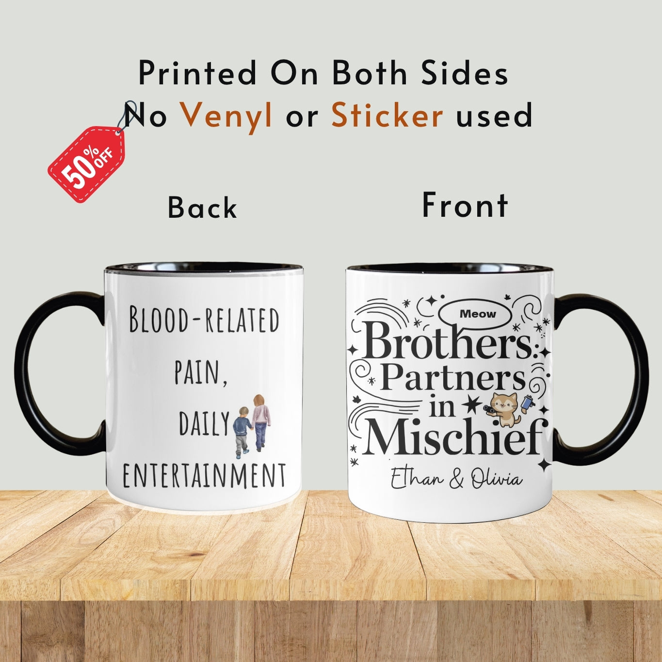 Customized mug for brother, Custom brother gifts, personalized brother birthday gift, funny brother birthday mug, funny siblings gift