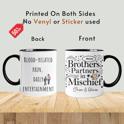 Customized mug for brother, Custom brother gifts, personalized brother birthday gift, funny brother birthday mug, funny siblings gift