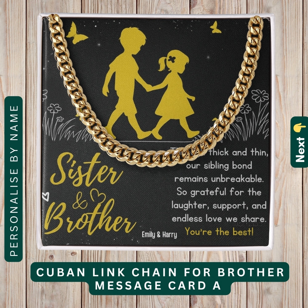 To My Protective Brother" – Thank You for Always Having My Back, Accessories With Personalized Message Card