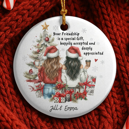 Friend Ornament, Personalized Friend Gift Ornament, Friend Christmas Ornament, Best Friends Ornament Gift, Custom Friend Gift Ornament 2025