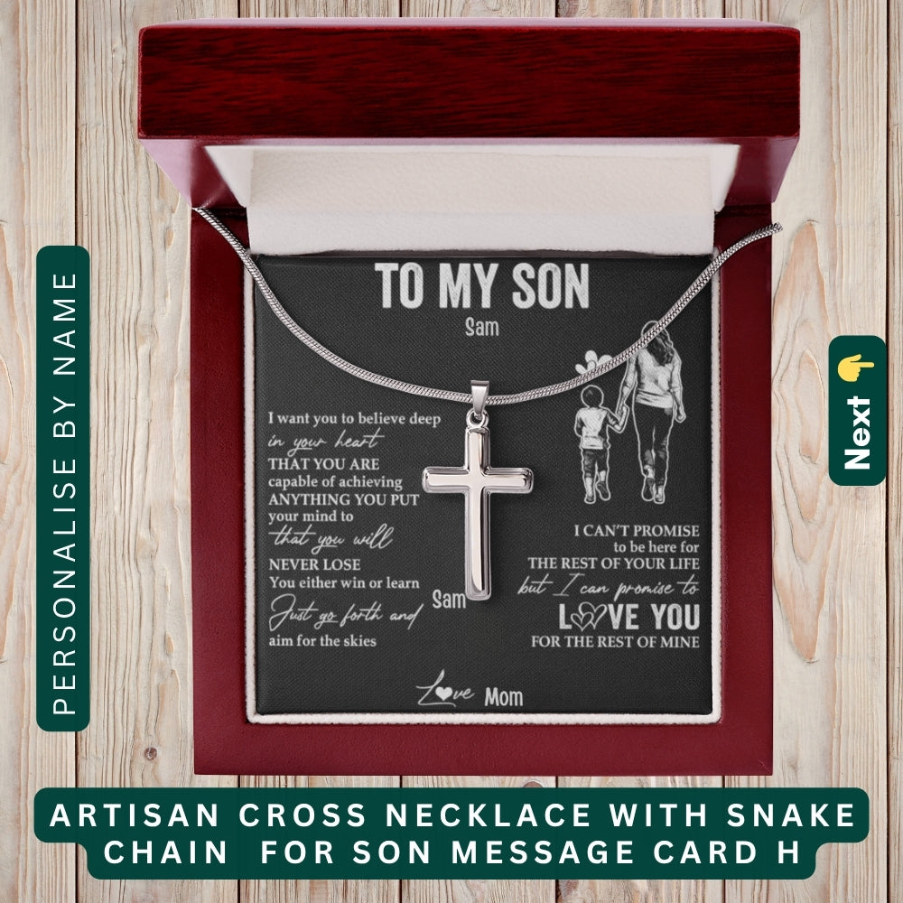 "To My Brave Son" – Accessories With Personalized Message Card