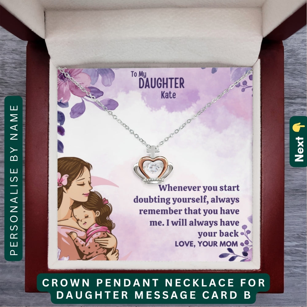 "To My Daughter, Granddaughter & Daughter-in-Law," – A Gift from the Heart, Necklace With Personalized Message Card