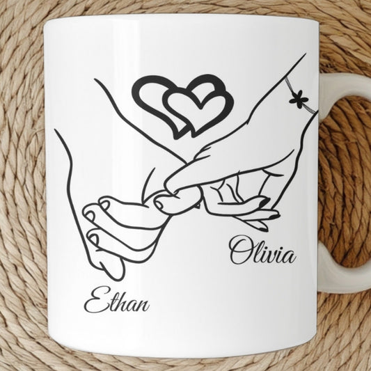 Personalized Couple Mugs Anniversary Gift, Anniversary Mr and Mrs Mugs, Personalized photo mug for couple ,Engagement gifts for couple.