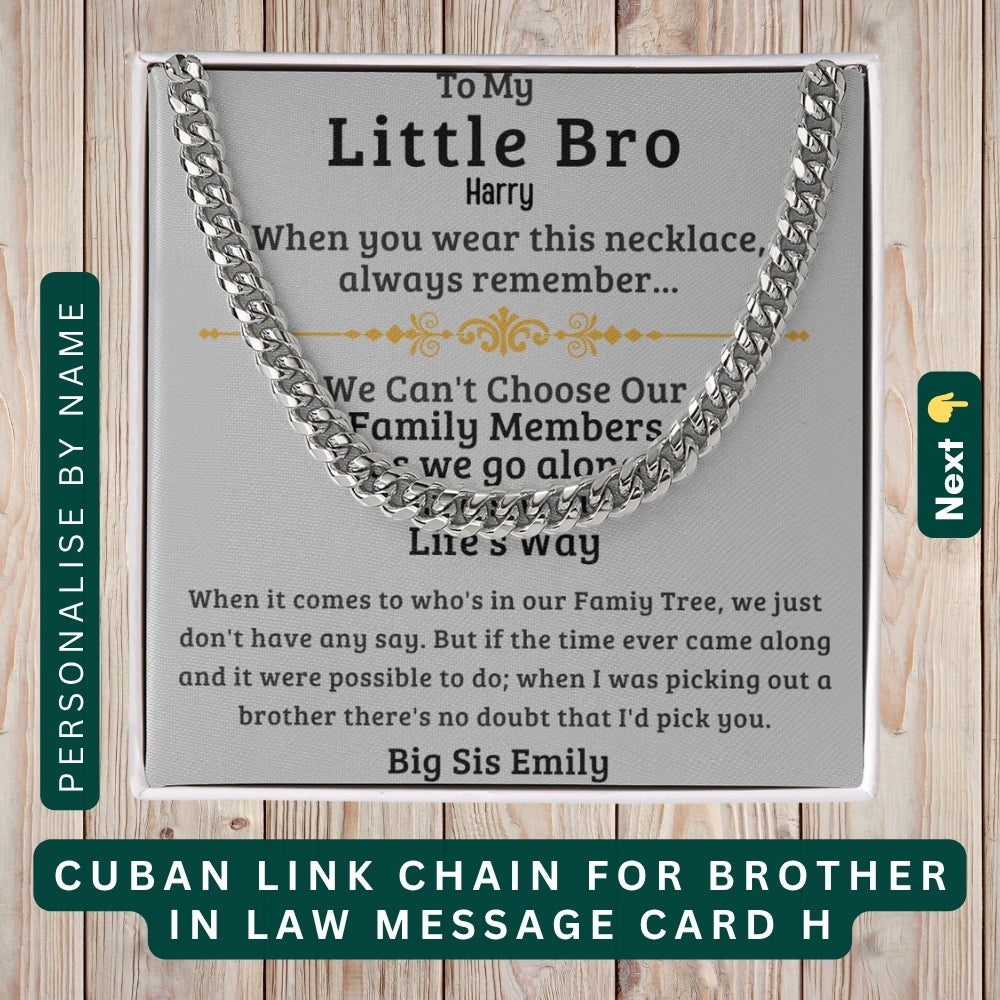 To My Protective Brother" – Thank You for Always Having My Back, Accessories With Personalized Message Card