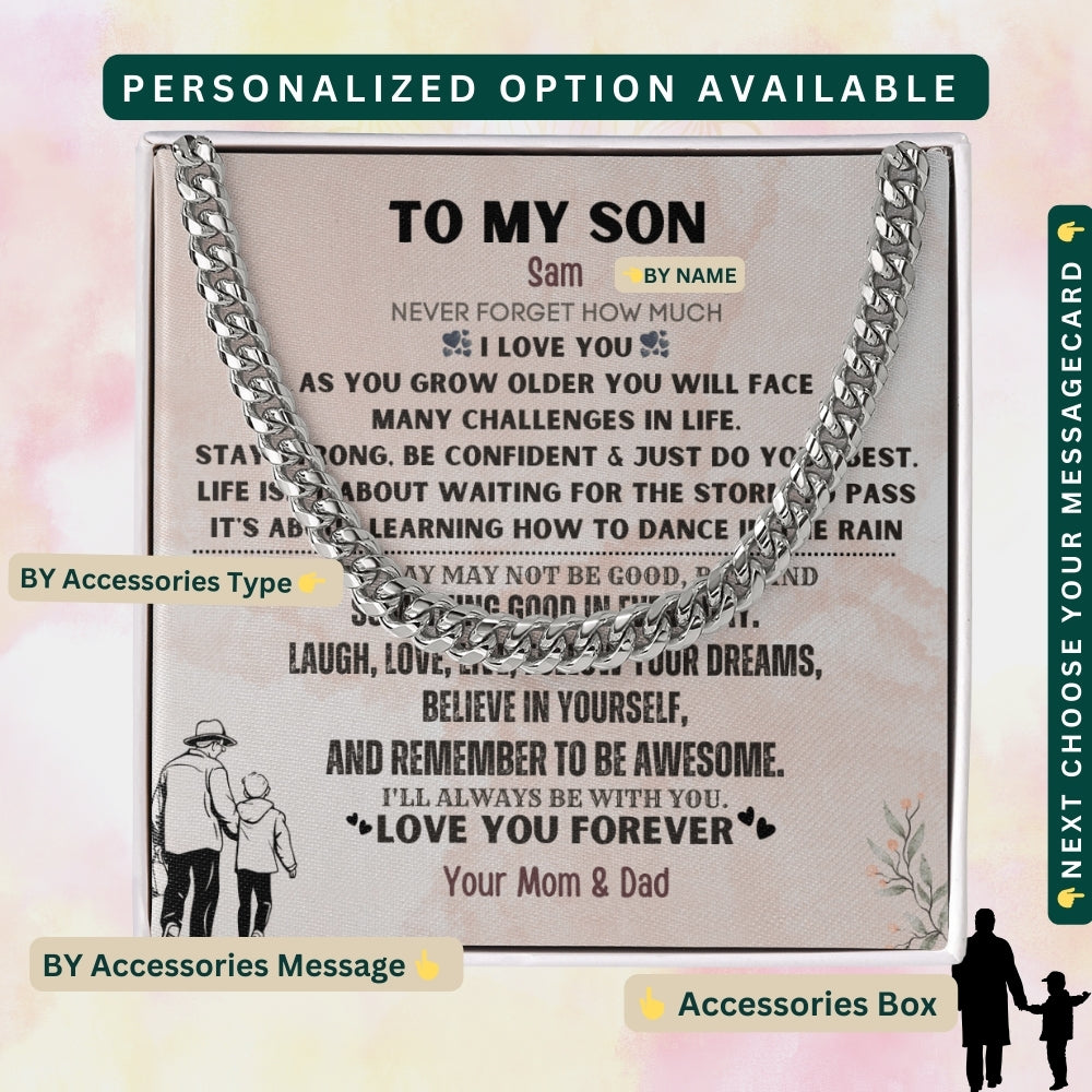 To My Loving Son. Always and forever