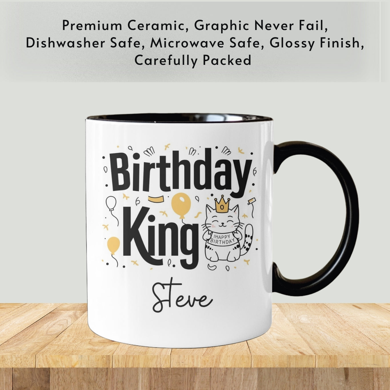 Funny Mug, Son Gift, Personalised Name Cat Mug, Son Birthday Gift, Graduation Gift for Son, Son Christmas Gift from Mom Dad