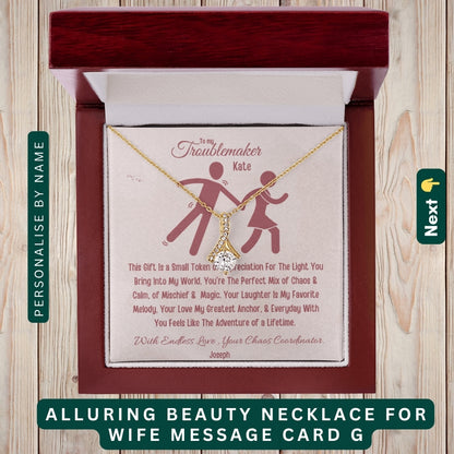 "To My Loving Wife" – Forever in My Heart, Necklace With Personalized Message Card