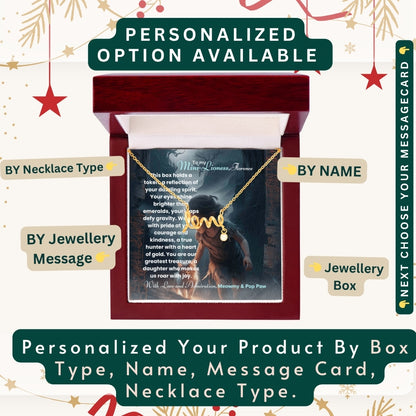 "To My Daughter, Granddaughter & Daughter-in-Law," – A Gift from the Heart, Necklace With Personalized Message Card