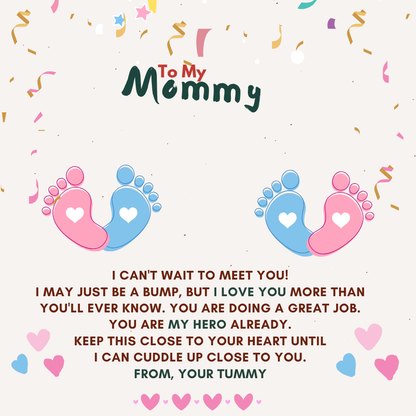 Best Gift For Mom. Baby Feet Heart Necklace