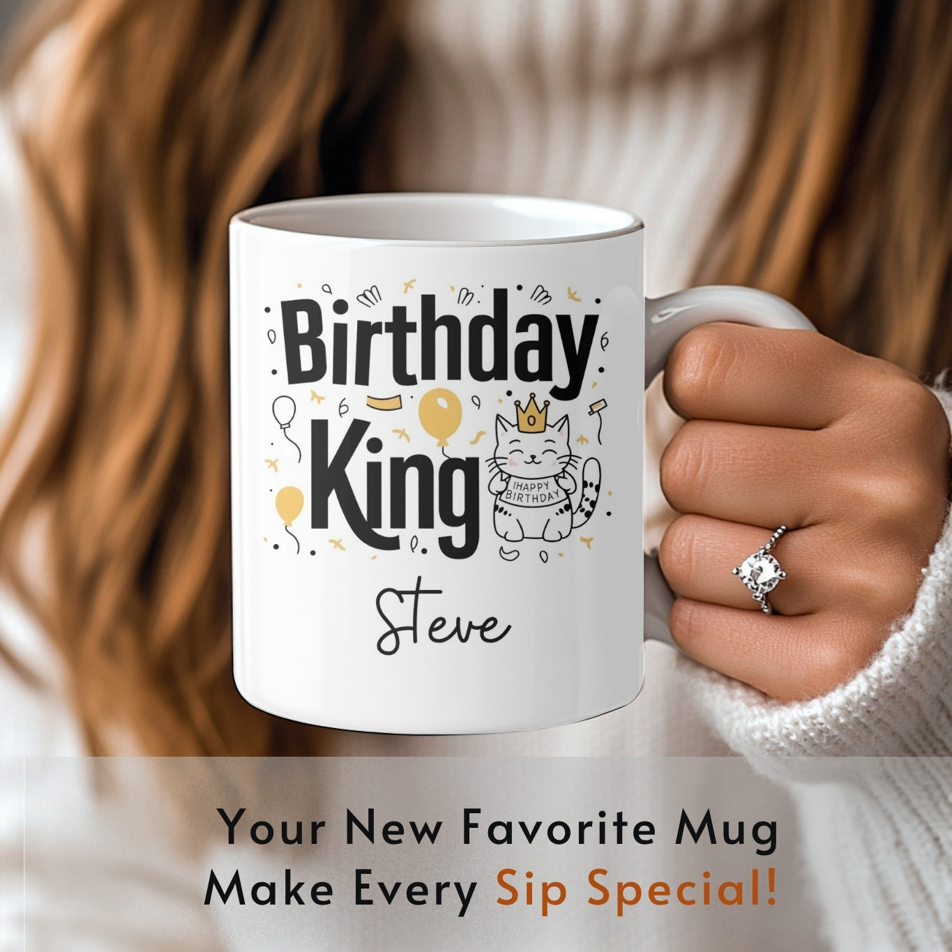 Funny Mug, Son Gift, Personalised Name Cat Mug, Son Birthday Gift, Graduation Gift for Son, Son Christmas Gift from Mom Dad