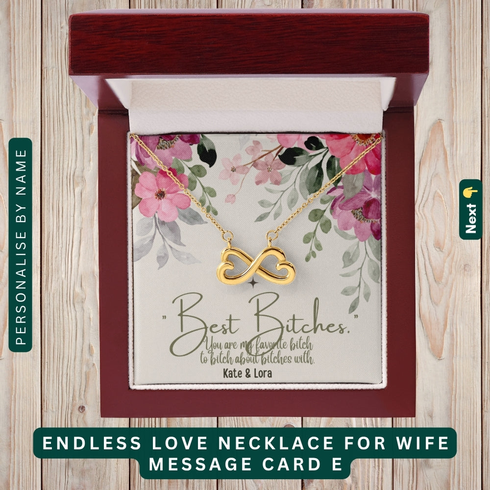 "To My Precious Bestie" – You’re One in a Million, Necklace With Personalized Message Card