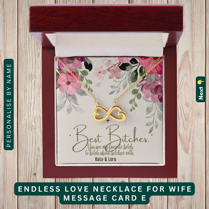 "To My Precious Bestie" – You’re One in a Million, Necklace With Personalized Message Card