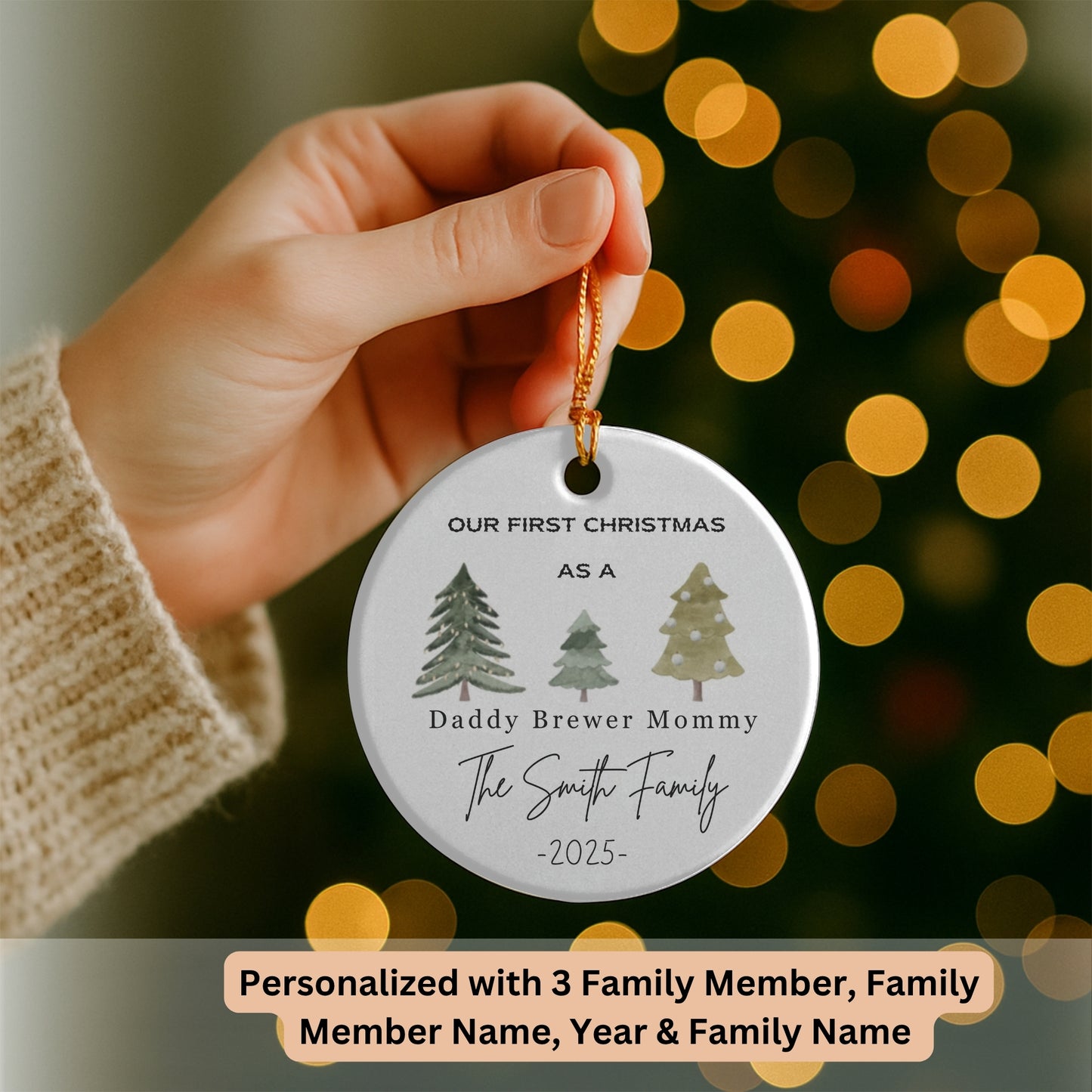 Personalized Family Ornament, Christmas Gift For Family, Family With Names, Christmas Ornament, Socks Ornament, Custom Family Gift