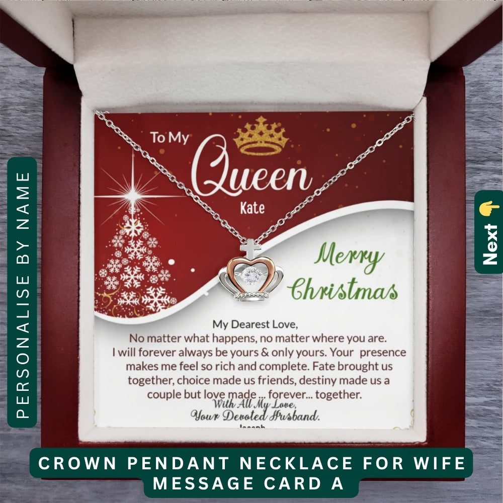 "To My Loving Wife" – Forever in My Heart, Necklace With Personalized Message Card